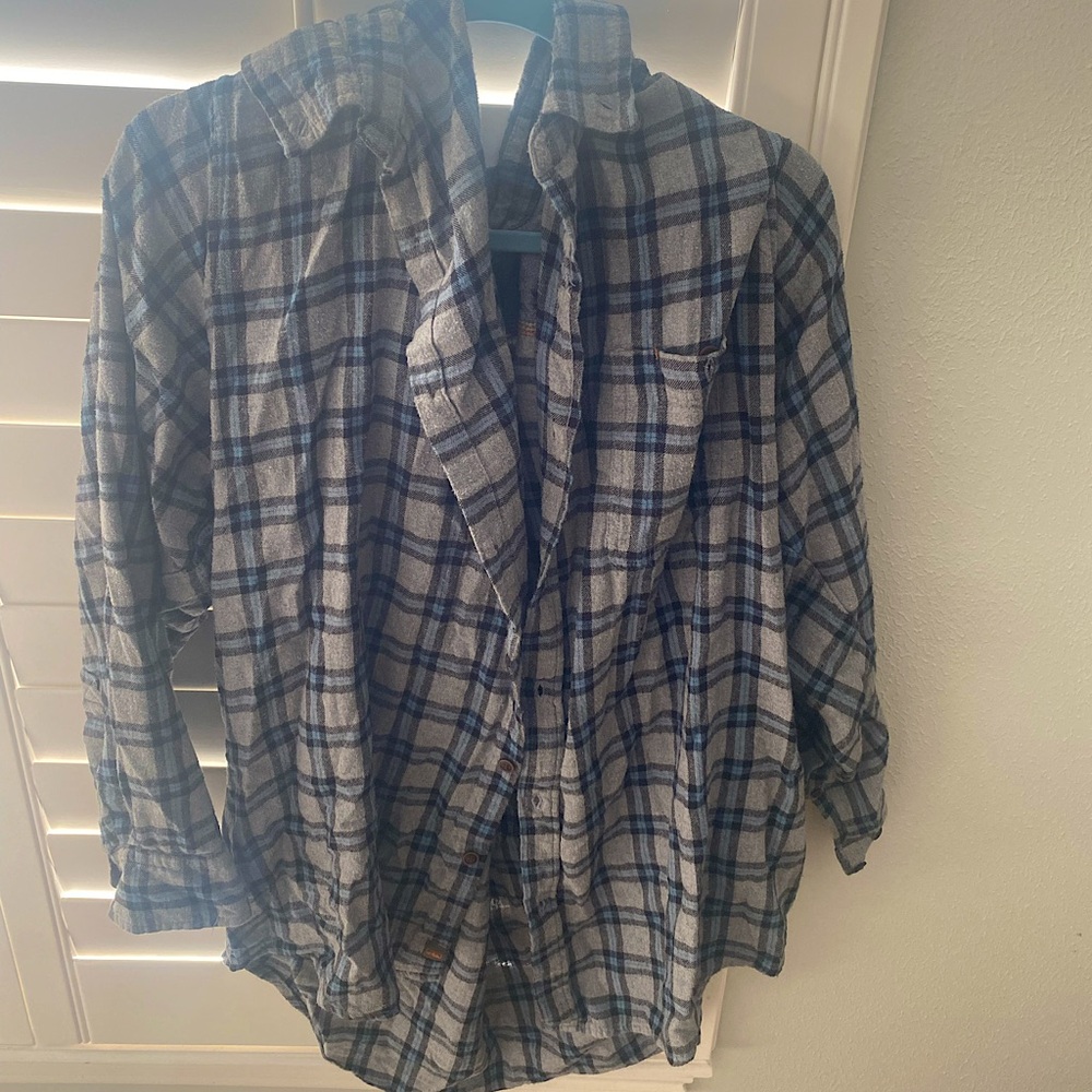 Grey plaid flannel from northwest territory